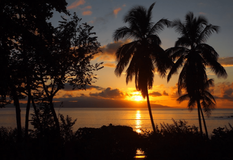 Sunset over Pan Dulce Beach